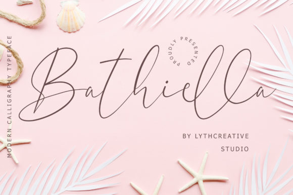 Bathiella: Elegant Script Font for Crafters