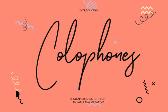 Colophones: A Handwritten Font for Elegant Design